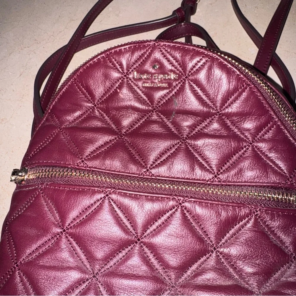 Kate Spade Quilted Wine Backpack